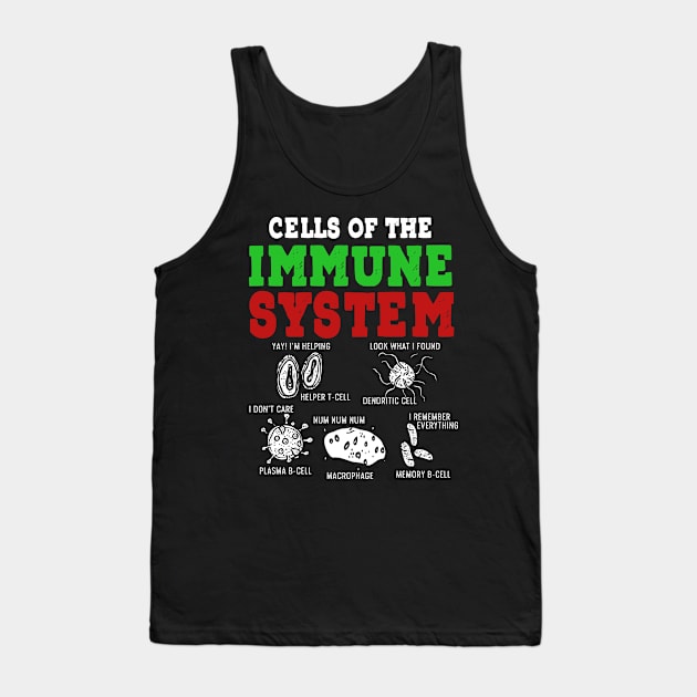 Cells Of The Immune System Biology Science Tank Top by Print-Dinner